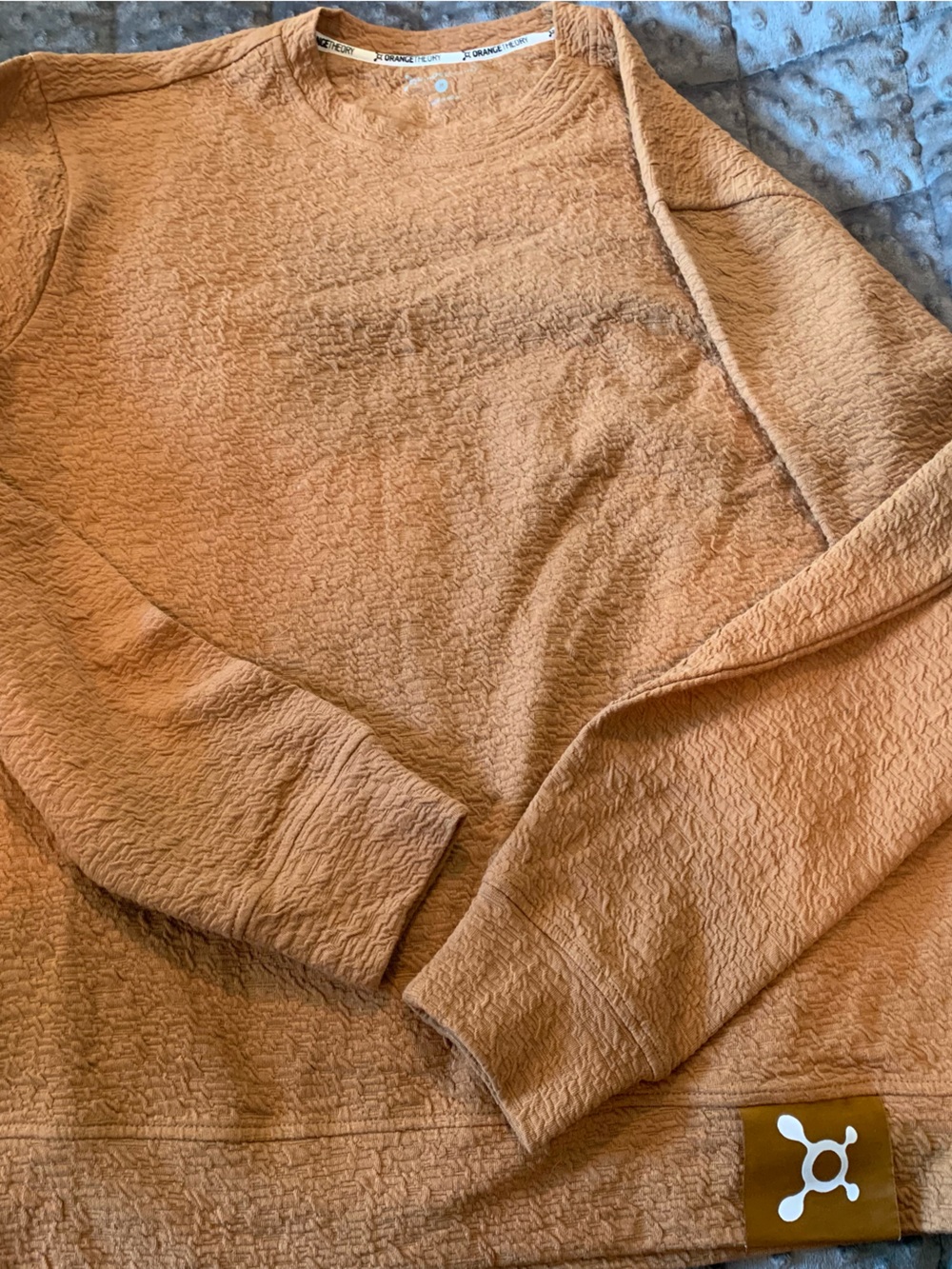 Orangetheory Orange Textured Crewneck Sweatshirt